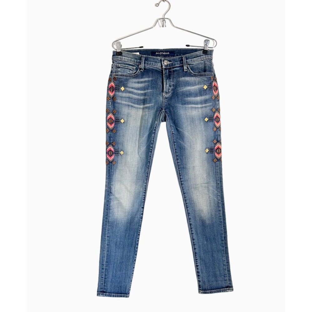 Driftwood Women's Marilyn Embroidered Stretch Skinny Jeans - Size 26